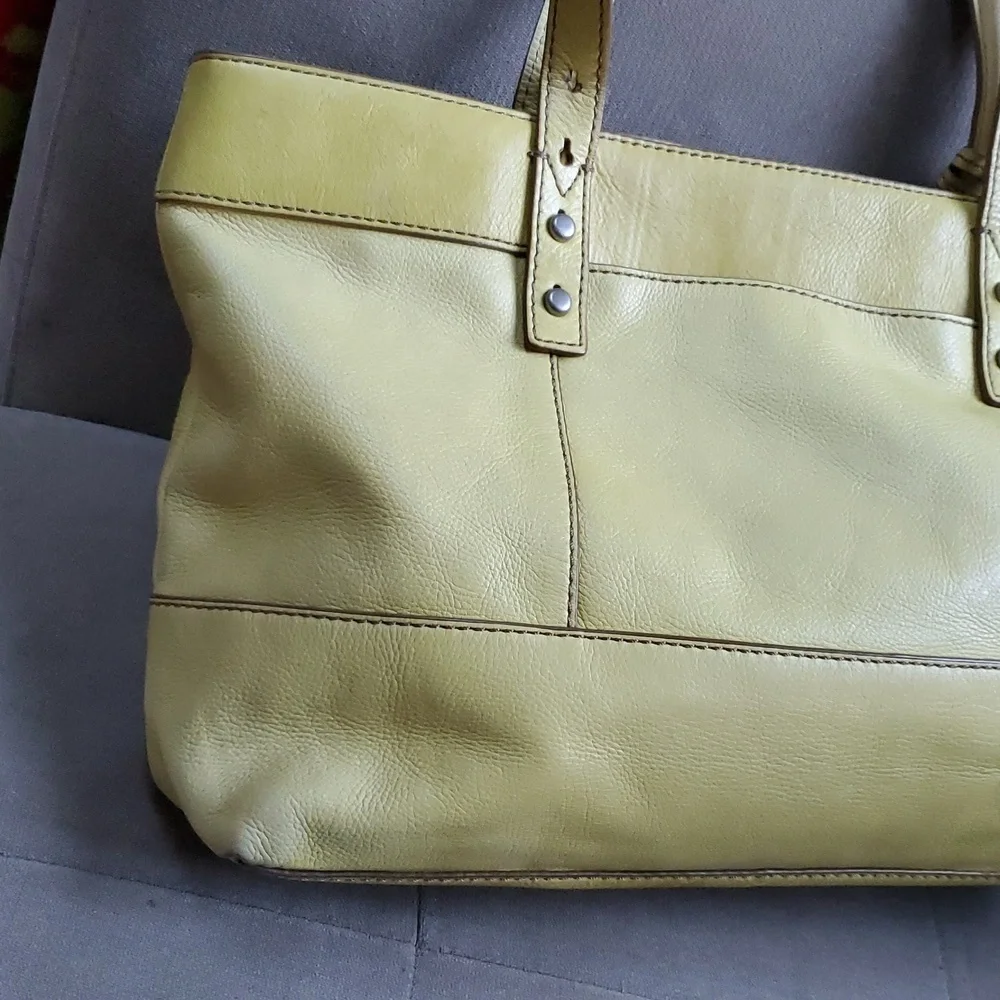 Fossil Y2K yellow vintage tote bag